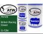 Preview: Honda, British Racing Green, G-72M: 500ml Lackdose + 500ml Klarlack + 250ml Härter - Set, von ATW Autoteile West.